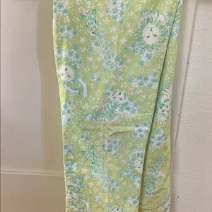 Lilly Pulitzer Pastel Green Lion Print Cropped Pants